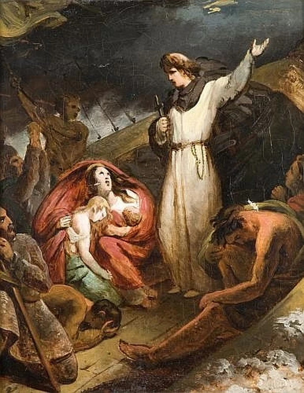 San Domenico che salva i mercanti naufraghi nel Rodano